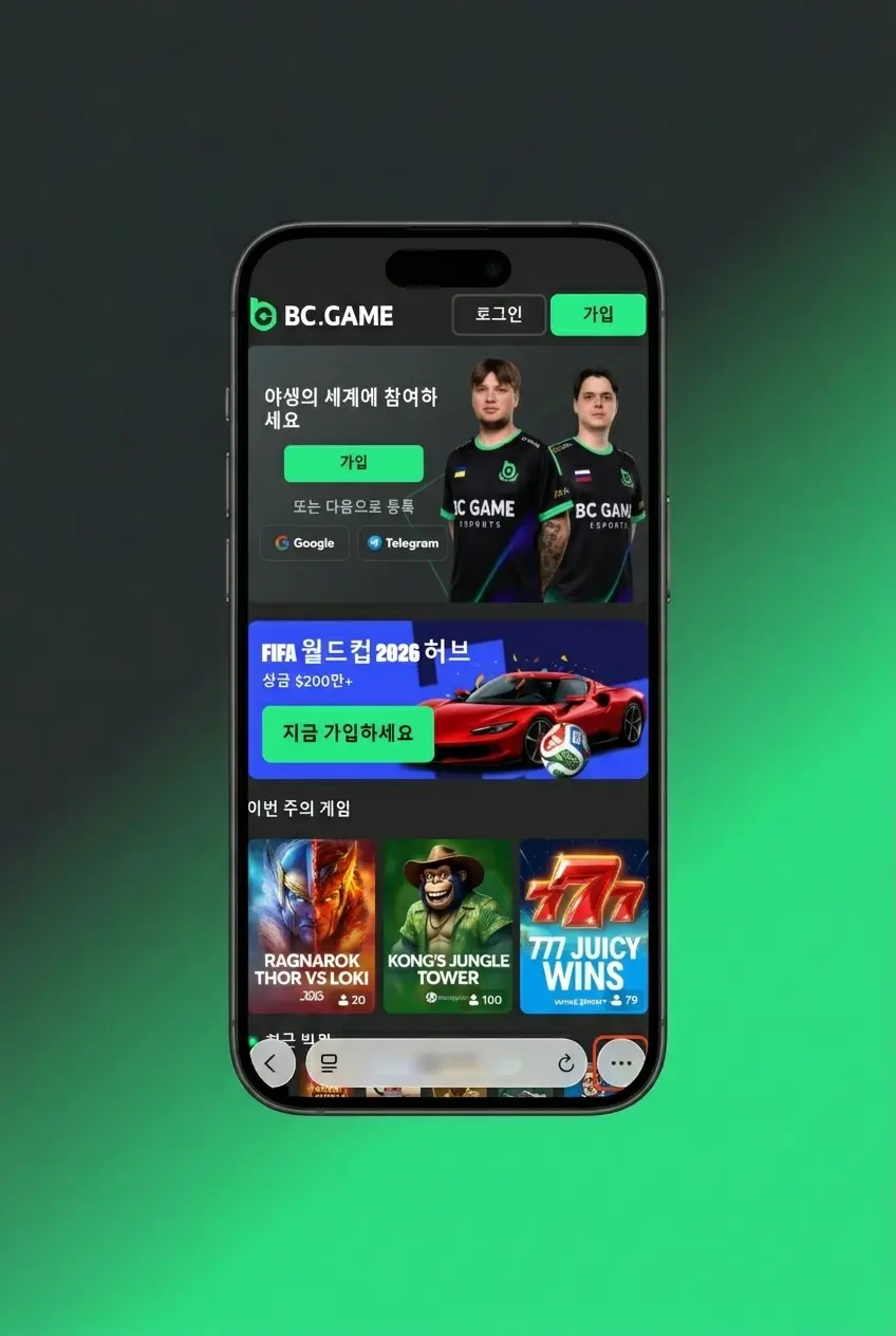 iOS용 BC Game PWA 앱 5단계 설치 가이드 - Safari 홈 화면 추가 방법 안내 이미지